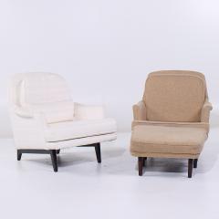 Roger Sprunger Roger Sprunger for Dunbar Mid Century Lounge Chair and Ottoman Pair - 3904972