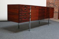 Roger Sprunger Roger Sprunger for Dunbar Rosewood and Chrome Credenza - 2217218