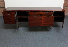 Roger Sprunger Roger Sprunger for Dunbar Rosewood and Chrome Credenza - 2217219