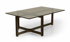 Roger Sprunger for Dunbar Bronze and Smoked Glass Coffee Cocktail Table - 2793249