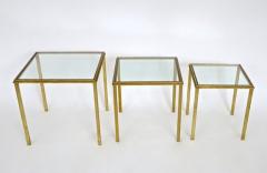 Roger Thibier FRENCH GILDED IRON NESTING TABLES BY ROGER THIBIER CIRCA 1960 SET OF THREE - 2843070