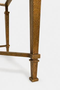 Roger Thibier Large coffee table in gilded iron by Robert Thibier Paris France circa 1960 - 4709275