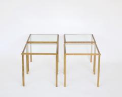 Roger Thibier Roger Thibier French Gilded Iron Side Tables or Modular Coffee Table - 2831706