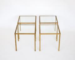 Roger Thibier Roger Thibier French Gilded Iron Side Tables or Modular Coffee Table - 2831708