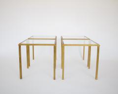 Roger Thibier Roger Thibier French Gilded Iron Side Tables or Modular Coffee Table - 2831711