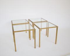 Roger Thibier Roger Thibier French Gilded Iron Side Tables or Modular Coffee Table - 2831714