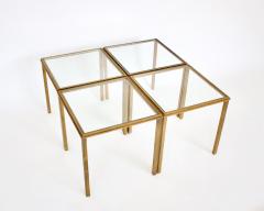 Roger Thibier Roger Thibier French Gilded Iron Side Tables or Modular Coffee Table - 2831737