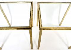 Roger Thibier Roger Thibier French Gilded Iron Signed Side Tables - 893205