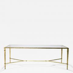 Roger Thibier Roger Thibier gilt wrought iron coffee table 1960 s - 986547