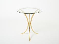 Roger Thibier Roger Thibier gueridon table gilded wrought iron glass 1960s - 2677748
