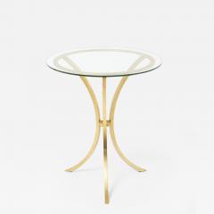 Roger Thibier Roger Thibier gueridon table gilded wrought iron glass 1960s - 2680159