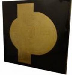 Roger Vanhevel A Large Modernist Cocktail Table in Black Lacquer and Etched Brass - 256810