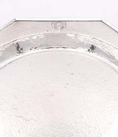 Rogers Brothers Octagonal Hammered Silver Plate Bar Tray U S A 1920 - 3147254