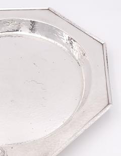Rogers Brothers Octagonal Hammered Silver Plate Bar Tray U S A 1920 - 3147257