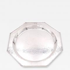 Rogers Brothers Octagonal Hammered Silver Plate Bar Tray U S A 1920 - 3149771