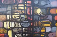 Roland Dorcely Large Abstract Oil Painting by Roland Dorc ly 1963 - 3092789