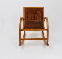 Roland Rainer Bauhaus Childrens Bentwood Rocking Chair Brockhage Andr Era Germany 1950s - 4057617