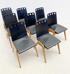 Roland Rainer Set of 8 Mid Century Wooden Chairs by Roland Rainer for Emil Alfred Pollak - 2523015