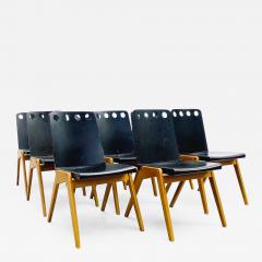 Roland Rainer Set of 8 Mid Century Wooden Chairs by Roland Rainer for Emil Alfred Pollak - 2524735