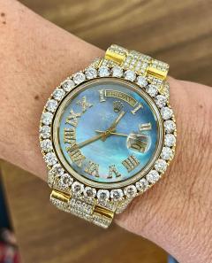 Rolex Presidential Day Date 18k Gold with MOP Dial and Fully Set Diamonds - 3601461