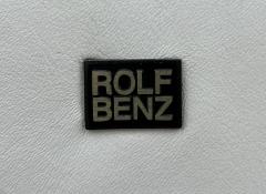 Rolf Benz ROLF BENZ Leather Sectional Sofa and Ottoman with Glass Attached Side Table - 4507436