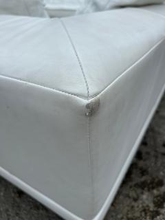 Rolf Benz ROLF BENZ Leather Sectional Sofa and Ottoman with Glass Attached Side Table - 4507454