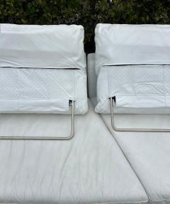 Rolf Benz ROLF BENZ Leather Sectional Sofa and Ottoman with Glass Attached Side Table - 4507455