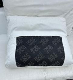 Rolf Benz ROLF BENZ Leather Sectional Sofa and Ottoman with Glass Attached Side Table - 4507479