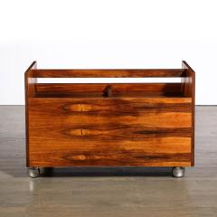 Rolf Hesland Mid Century Magazine Rack in Book Matched Rosewood by Rolf Hesland for Bruskbo - 3409187