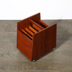 Rolf Hesland Mid Century Magazine Rack in Book Matched Rosewood by Rolf Hesland for Bruskbo - 3553818