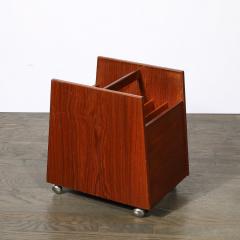 Rolf Hesland Mid Century Magazine Rack in Book Matched Rosewood by Rolf Hesland for Bruskbo - 3553821