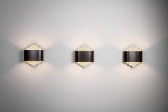 Rolf Kr ger Set of 3 Model 2010 Wall Lights by Rolf Kruger and Dieter Witte Germany 1960s - 4691969