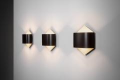 Rolf Kr ger Set of 3 Model 2010 Wall Lights by Rolf Kruger and Dieter Witte Germany 1960s - 4691971