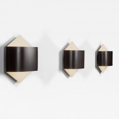 Rolf Kr ger Set of 3 Model 2010 Wall Lights by Rolf Kruger and Dieter Witte Germany 1960s - 4702402