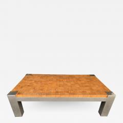 Rolf Middelboe Coffee Table Wood Cube and Metal France 1970s - 1791305