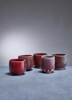 Rolf Palm Rolf Palm set of five ceramic vases Sweden 1990s - 958704
