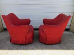 Rolling Barrel Back Lounge Chairs Mid Century Modern Pair - 1550404