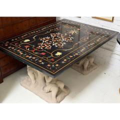 Roman Pietra Dura Inlaid Marble Table Stone Putti Base - 4707415