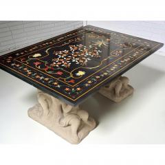 Roman Pietra Dura Inlaid Marble Table Stone Putti Base - 4707420