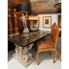 Roman Pietra Dura Inlaid Marble Table Stone Putti Base - 4707421