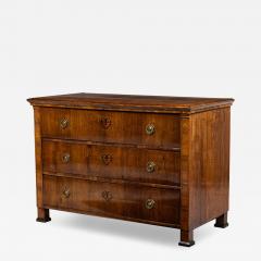 Romanian Biedermeier 3 Drawer Burlwood Chest Commode - 4649644