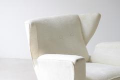 Romano Boico Rare modernist armchair in padded wood covered in fabric  - 3732399