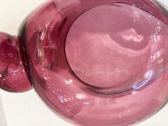 Romano Dona 1980 Romano Don Italian Modern Fuchsia Coral Murano Art Glass Spire Shell Bowl - 2598753