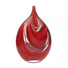 Romano Dona Red and black colour Romano Dona blown glass vase - 4094179