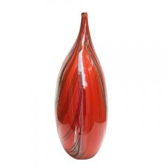 Romano Dona Red and black colour Romano Dona blown glass vase - 4094180