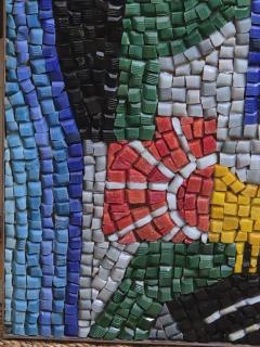 Romanos Romanos Romanos Mexican Glass Mosaic Panel Campesino Figure c 1950s 1960s - 4466424