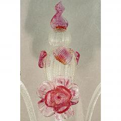 Romantic Floreal C Rezzonico Murano Glass Wall Sconce With Silver Leaf - 4602623