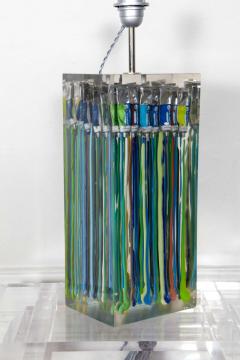 Romeo Paris 1970s incredible lucite with painting tubes table lamp - 730177