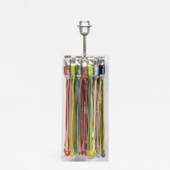 Romeo Paris 1970s incredible lucite with painting tubes table lamp - 731058