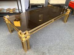 Romeo Rega Brass Coffee Table by Romeo Rega Italy 1970s - 1008216